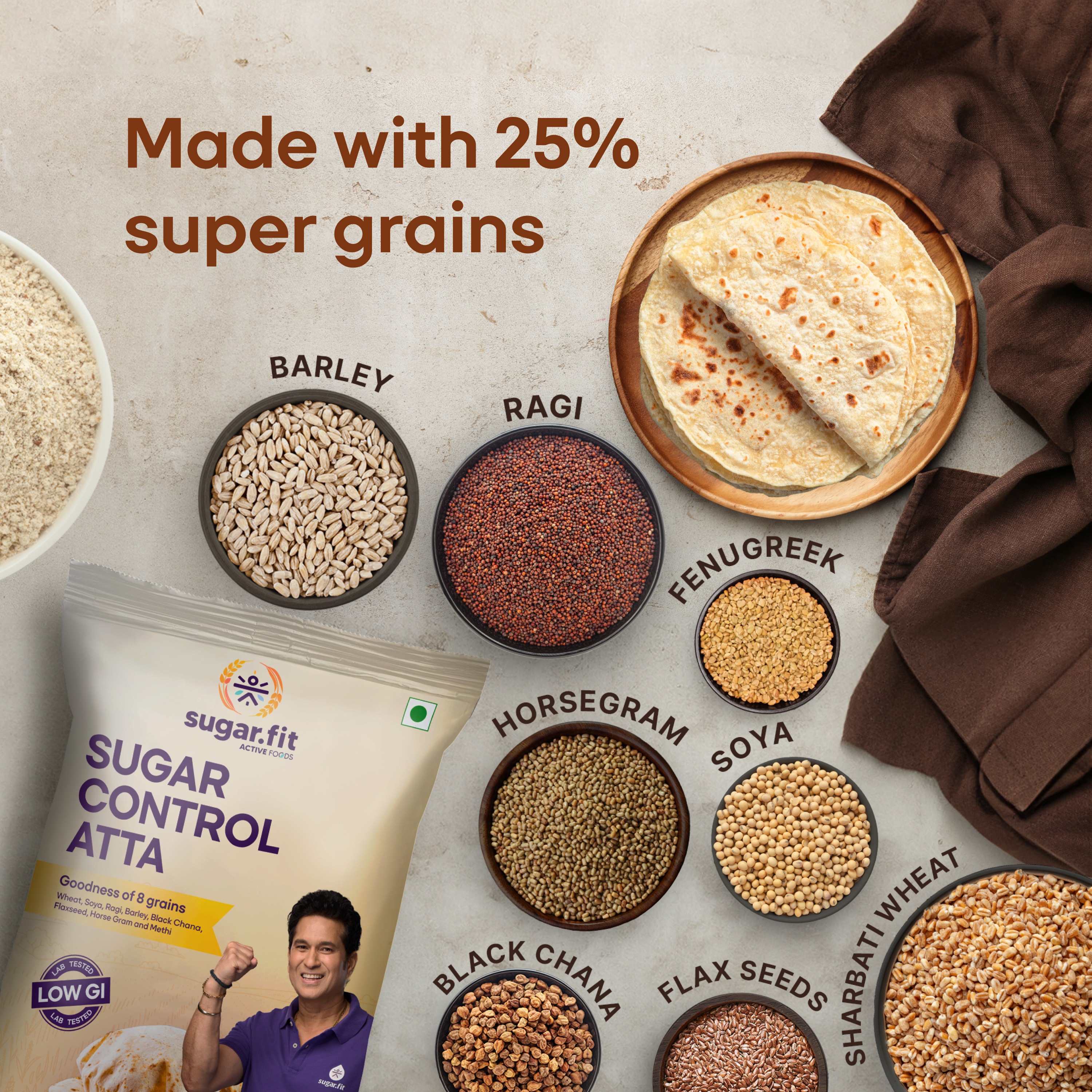 Sugar Control 8-in-1 Multigrain Atta