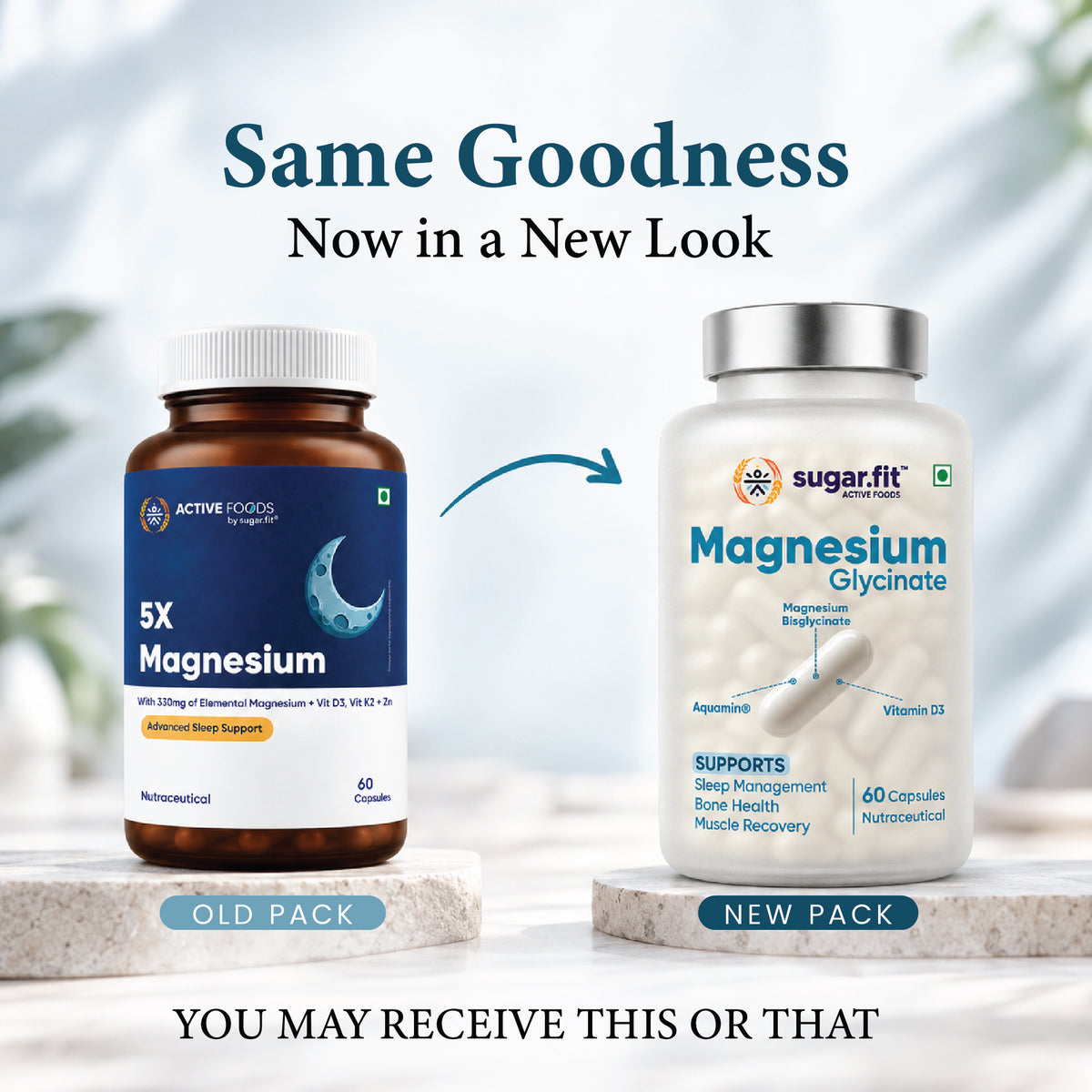 Active Foods 5X Magnesium Complex 330mg – Glycinate, Malate & Citrate with Vitamin D3, K2, Zinc – High Absorption Supplement (60 Capsules)