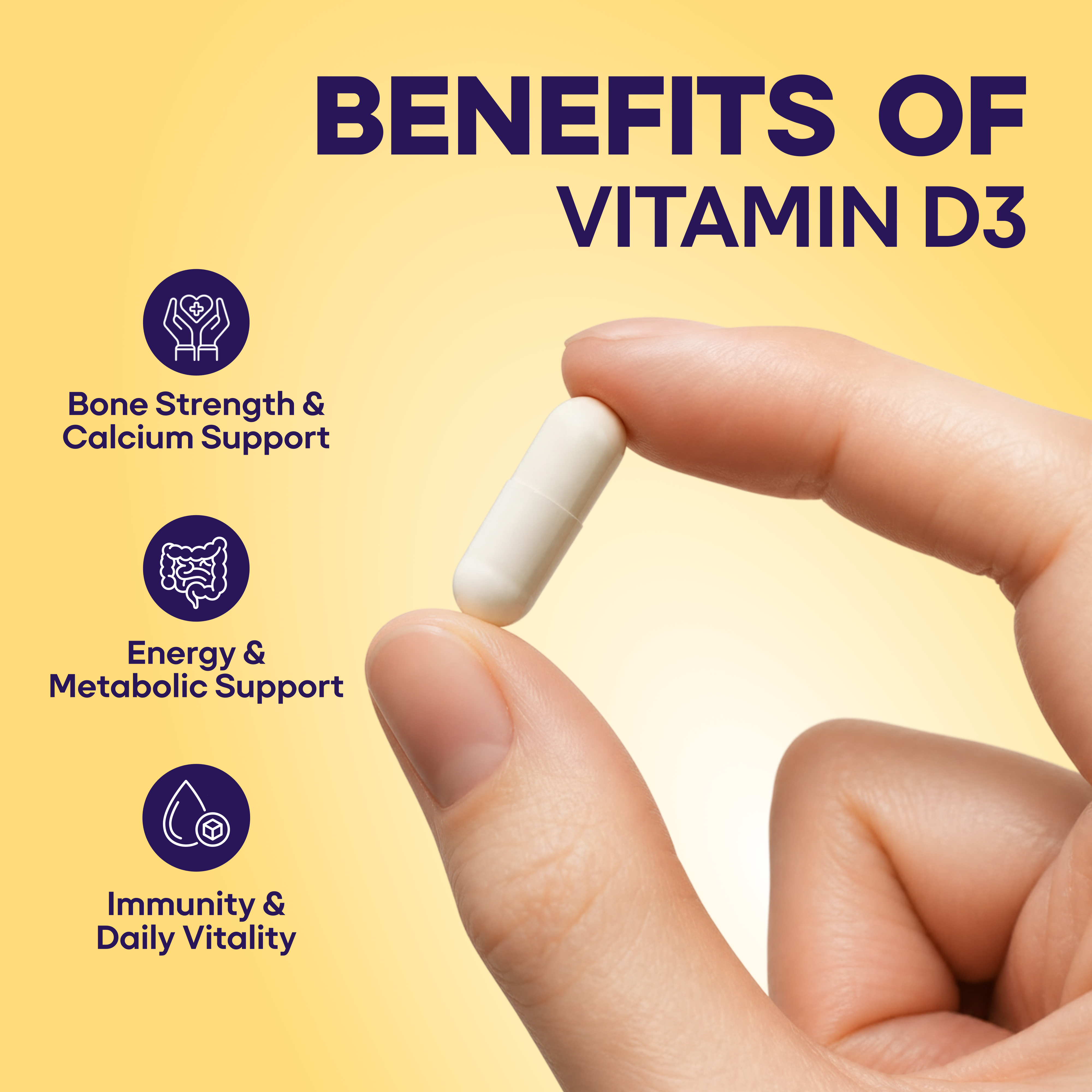 Active Foods Vitamin D3 + K2 + B12 Bone & Vitality Capsules