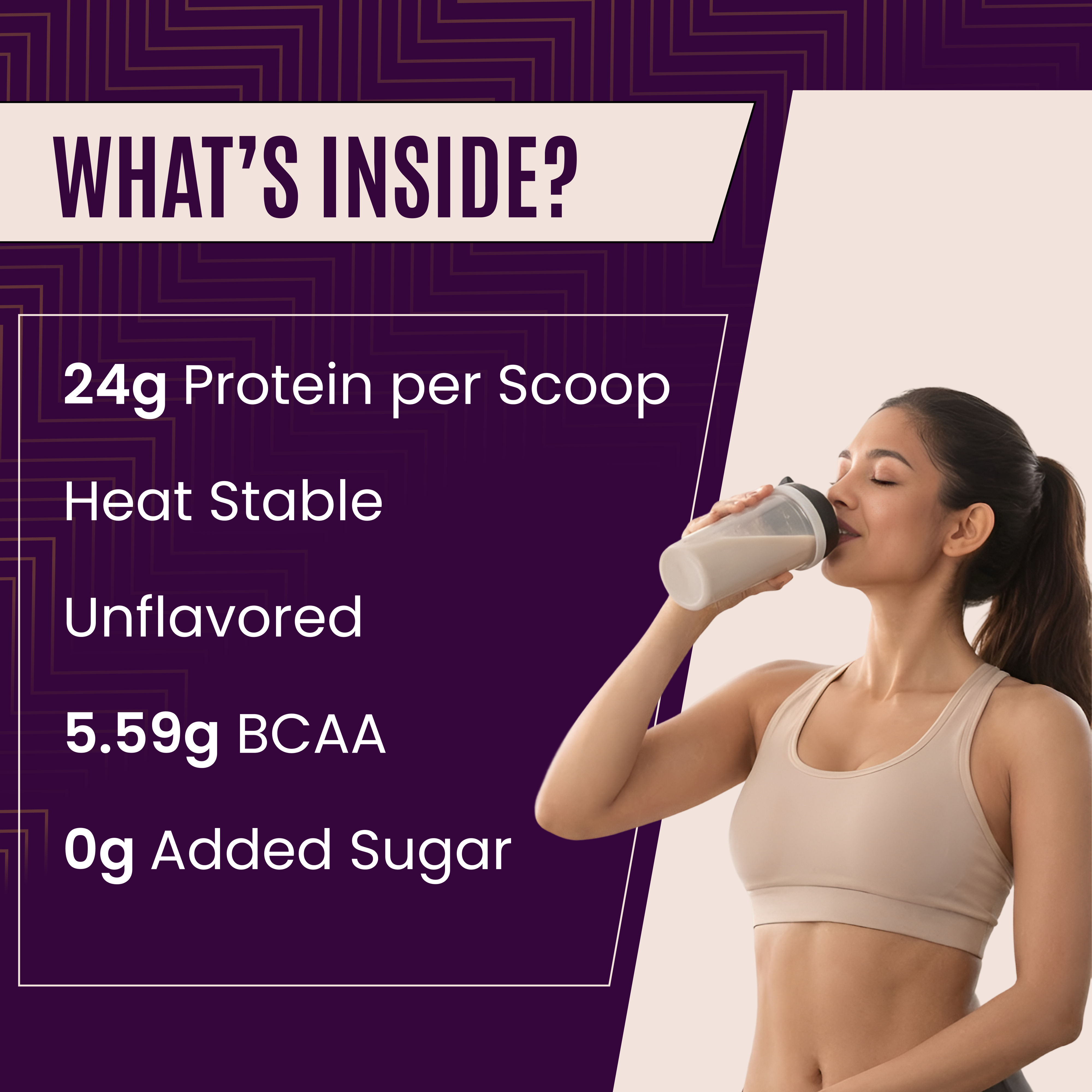 Sugar.fit Unflavoured Yeast Protein Powder with 24g Protein