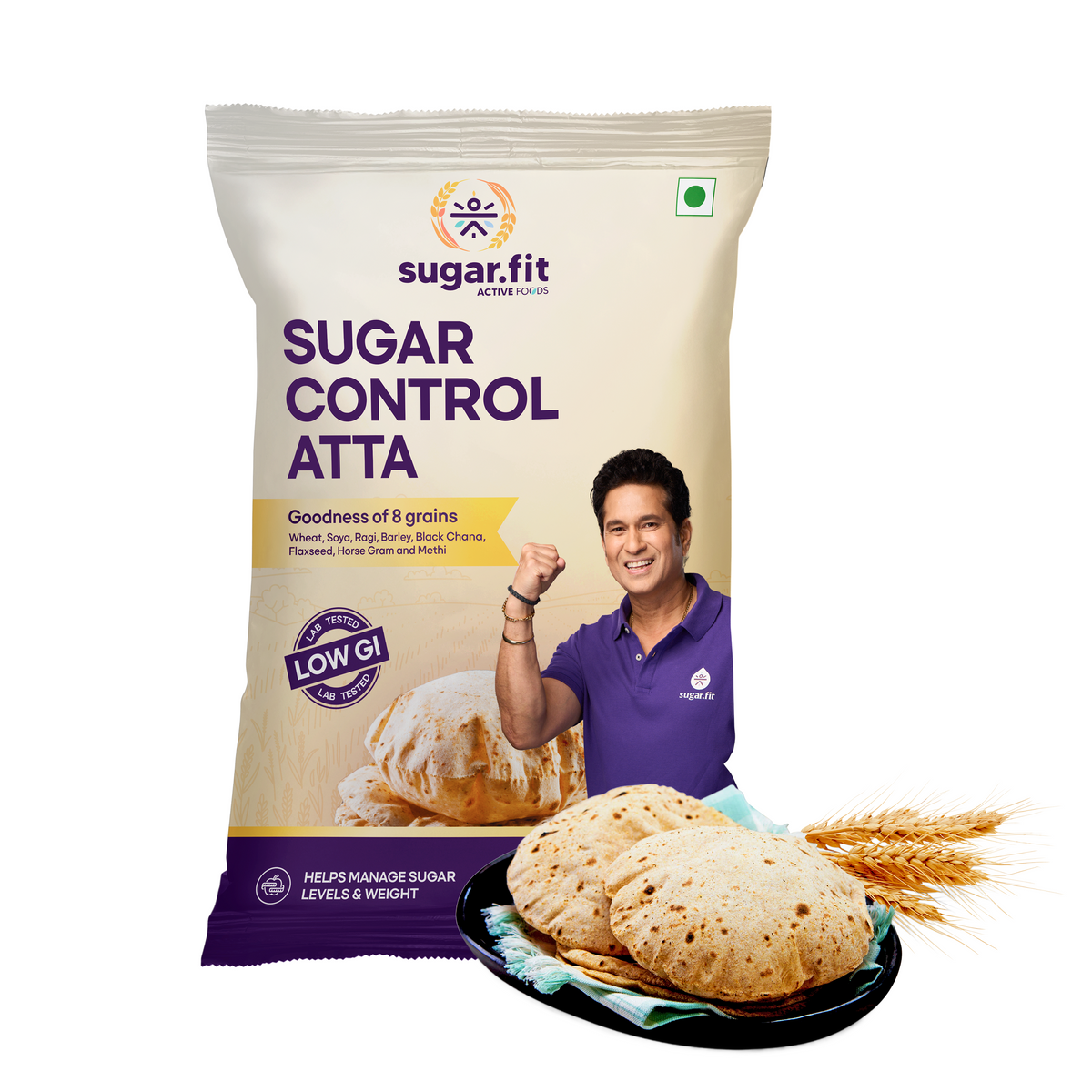 Sugar.fit Sugar Control 8-in-1 Multigrain Low GI Atta
