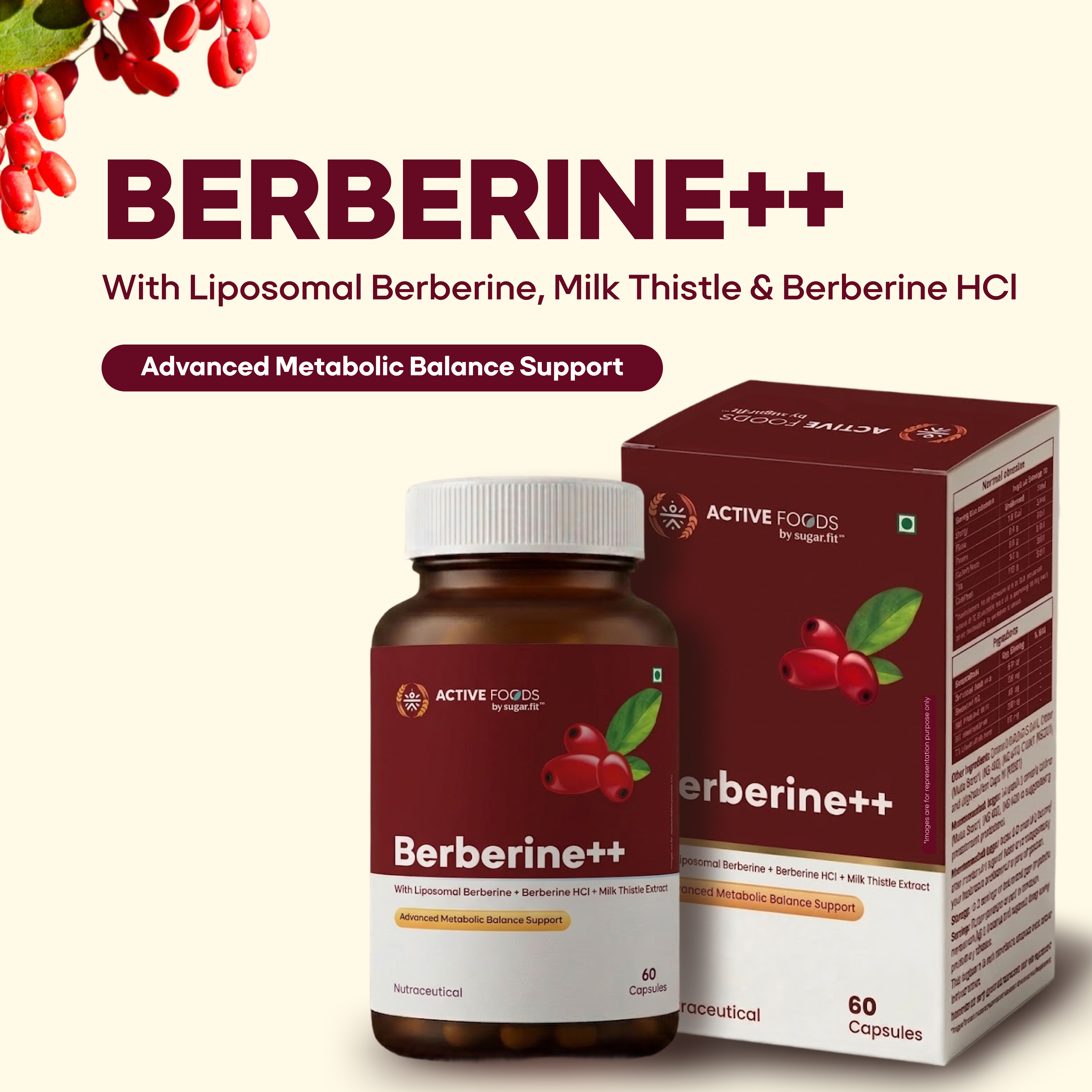 Active Foods Berberine++ Advanced Metabolic Support Capsules
