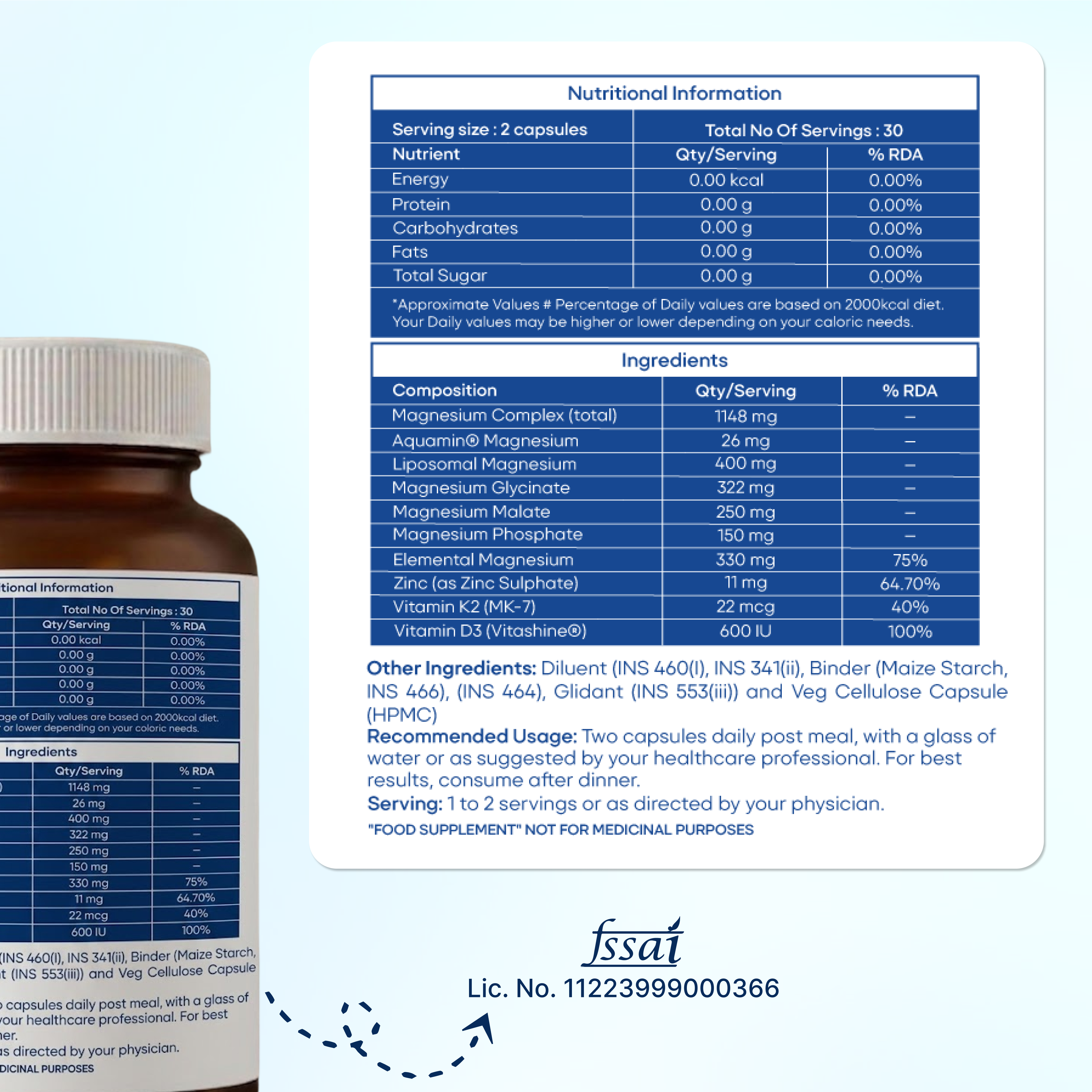 Active Foods 5X Magnesium Sleep & Recovery Capsules